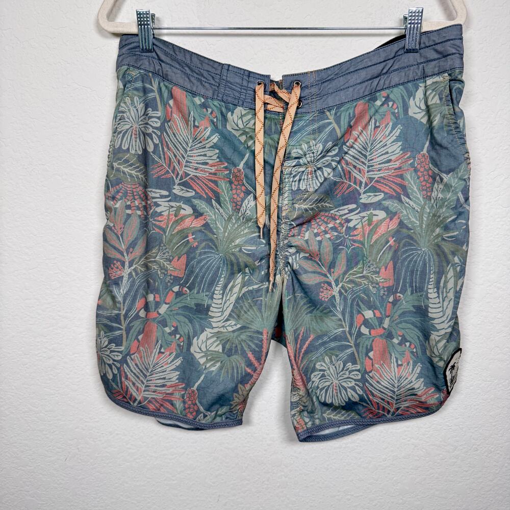 Howler Brothers Mens Board Shorts Size 36 Tropical Snake Vacation Summer Beach